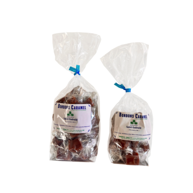 Sachets de bonbons caramel